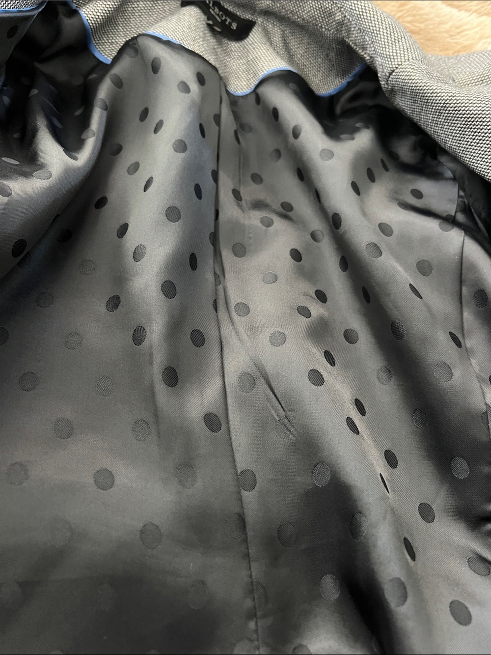 Talbots Gray Blazer with Black Piping Trim - Picture 6 of 7